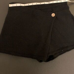 NWOT Free People, Black Knit Skort with Button Detail